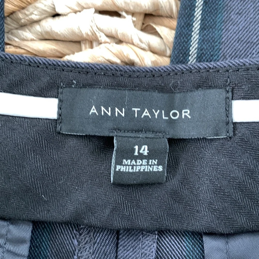 Ann Taylor Stripe High Waist Wide Leg Pant